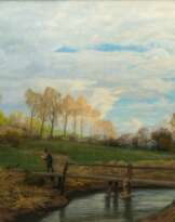 Valentin Ruths (Hamburg 1825 - Hamburg 1905). Frühlingstag.