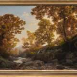 Valentin Ruths (Hamburg 1825 - Hamburg 1905). Flusslandschaft mit Mühle. - photo 2