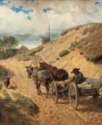Hermann Kauffmann I. Hermann Kauffmann (Hamburg 1808 - Hamburg 1889). Fuhrwerk auf dem Heimweg.
