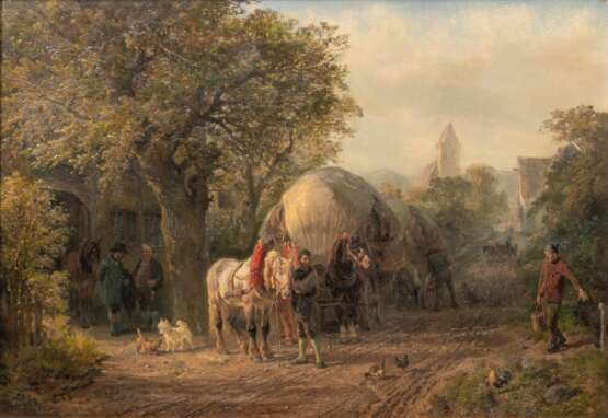 Hermann Kauffmann (Hamburg 1808 - Hamburg 1889). Vor der Schenke. - photo 1