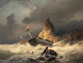 Andreas Achenbach (Kassel 1815 - Düsseldorf 1910). Zwischen Fels und Flut.