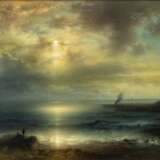 Karl Heilmayer (München 1829 - München 1908). Vollmond über der Küste. - photo 1
