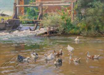 Franz Grässel (Obersasbach/Baden 1861 - Emmering 1948). Das alte Wasser.