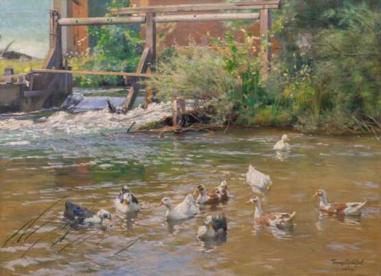 Franz Grässel (Obersasbach/Baden 1861 - Emmering 1948). Das alte Wasser. - photo 1