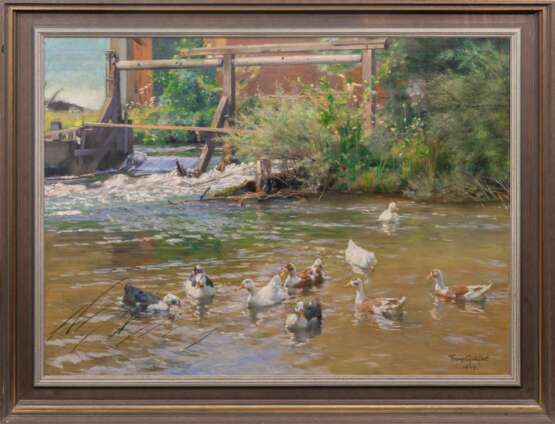 Franz Grässel (Obersasbach/Baden 1861 - Emmering 1948). Das alte Wasser. - photo 2