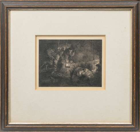 Rembrandt Harmenszoon van Rijn (Leiden 1606 - Amsterdam 1669). Anbetung der Hirten. - photo 2