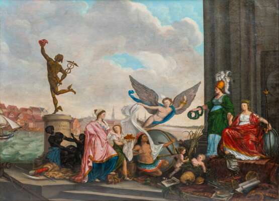 Johann Gottfried Labes (Danzig 1789 - Hamburg 1847). Hammonia - Allegorie der Blüte Hamburgs. - photo 1