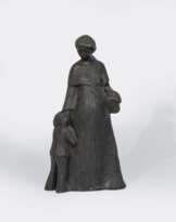 Maren Lipp (Hamburg 1926 - Hamburg 2015). Schwangere Frau mit Kind.