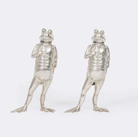 Paar Frosch-Figuren als Gewürzstreuer. - photo 1