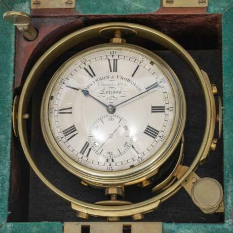 Parkinson & Frodsham gegr. 1801 London. Schiffschronometer im Holzkasten. - photo 2