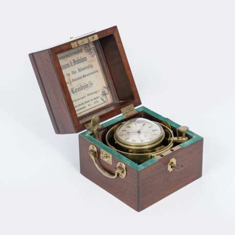 Parkinson & Frodsham gegr. 1801 London. Schiffschronometer im Holzkasten. - photo 3