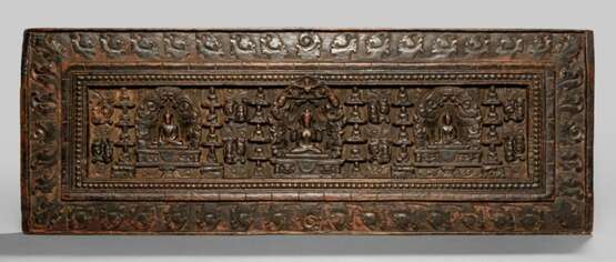 Feiner Buchdeckel aus Holz mit Prajnaparamita - Foto 1