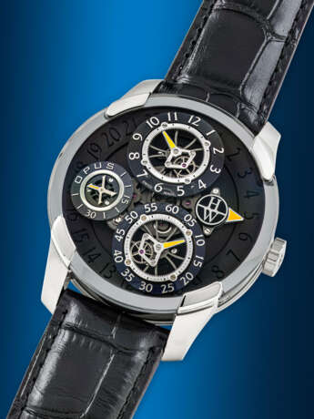 HARRY WINSTON & JEAN-FRANCOIS MOJON. A RARE 18K WHITE GOLD LIMITED EDITION SEMI-SKELETONISED DUAL TIME WIRSTWATCH WITH POWER RESERVE - photo 2 HARRY WINSTON & JEAN-FRANCOIS MOJON. A RARE 18K WHITE GOLD LIMITED EDITION SEMI-SKELETONISED DUAL TIME WIRSTWATCH WITH POWER RESERVE - photo 2