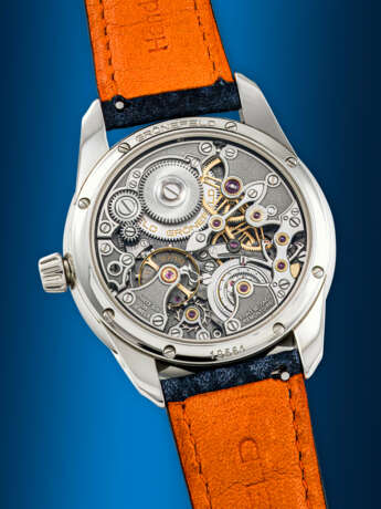 GR&#214;NEFELD. A POSSIBLY UNIQUE STAINLESS STEEL WRISTWATCH WITH 8 SECOND CONSTANT FORCE MECHANISM - photo 3