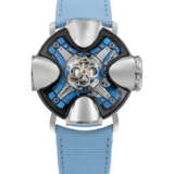 MB&F. A RARE AND INNOVATIVE TITANIUM LIMITED EDITION SEMI-SKELETONISED TOURBILLON WRISTWATCH WITH TEMPERATURE INDICATOR, POWER RESERVE AND ROTATING CASE - Foto 1