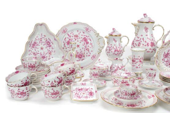 Meissen Kaffee- und Mokkaservice 'Indisch purpur' reiche Malerei - фото 3