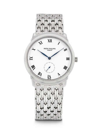 PATEK PHILIPPE. AN 18K WHITE GOLD BRACELET WATCH - photo 1