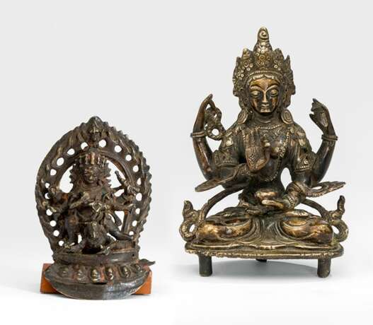 Bronze des Bhairava und der Prajnaparamita - Foto 1