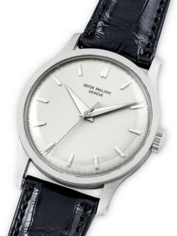 PATEK PHILIPPE. A RARE 18K WHITE GOLD WRISTWATCH WITH SWEEP CENTRE SECONDS - photo 2
