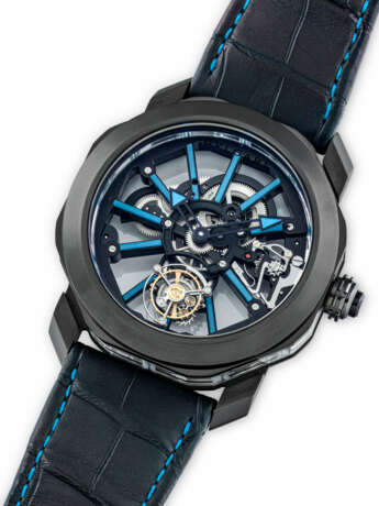 BULGARI. A RARE TITANIUM LIMITED EDITION SKELETONISED TOURBILLON WRISTWATCH WITH POWER RESERVE - фото 2