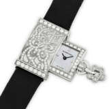 VAN CLEEF & ARPELS. A LADY`S 18K WHITE GOLD AND DIAMOND-SET RECTANGULAR WRISTWATCH - фото 3