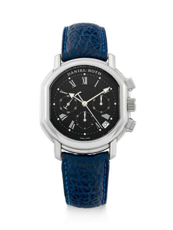 DANIEL ROTH. A STAINLESS STEEL CHRONOGRAPH AUTOMATIC WRISTWATCH WITH DATE - фото 1