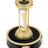 JACOB & CO. A GILT BRASS AND YELLOW GEMSTONE DUAL TIME AND HOURGLASS TIMER - фото 1
