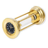 JACOB & CO. A GILT BRASS AND YELLOW GEMSTONE DUAL TIME AND HOURGLASS TIMER - фото 3