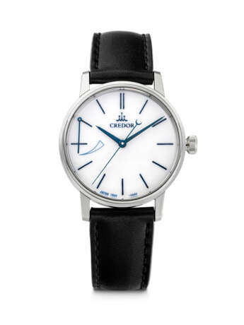 CREDOR. A RARE PLATINUM WRISTWATCH WITH SWEEP CENTRE SECONDS, POWER RESERVE AND PORCELAIN DIAL - photo 1