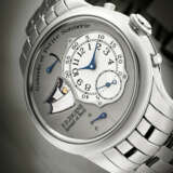 F.P. JOURNE. A MAGNIFICIENT AND VERY RARE STAINLESS STEEL GRANDE AND PETITE SONNERIE MINUTE REPEATING WRISTWATCH WITH FUNCTION SELECTOR, POWER RESERVE AND BRACELET - фото 2