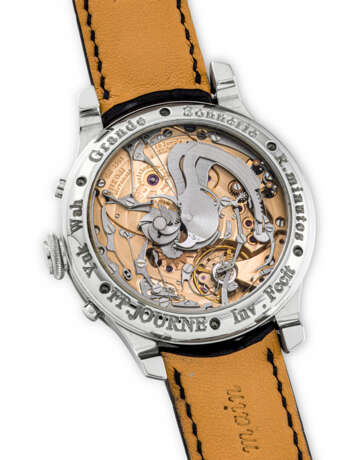 F.P. JOURNE. A MAGNIFICIENT AND VERY RARE STAINLESS STEEL GRANDE AND PETITE SONNERIE MINUTE REPEATING WRISTWATCH WITH FUNCTION SELECTOR, POWER RESERVE AND BRACELET - фото 5 F.P. JOURNE. A MAGNIFICIENT AND VERY RARE STAINLESS STEEL GRANDE AND PETITE SONNERIE MINUTE REPEATING WRISTWATCH WITH FUNCTION SELECTOR, POWER RESERVE AND BRACELET - фото 5