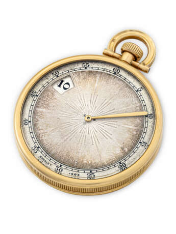 BREGUET. A RARE GOLD JUMP HOUR POCKET WATCH WITH ROTATING DIAL - фото 2