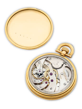 BREGUET. A RARE GOLD JUMP HOUR POCKET WATCH WITH ROTATING DIAL - фото 4