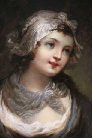 Jeanne-Philiberte Ledoux (1767-1840) attributed. Portrait of a Young Girl with a Bonnet circa 1800 Canvas oil Empire - Consulate 18th century - photo 3