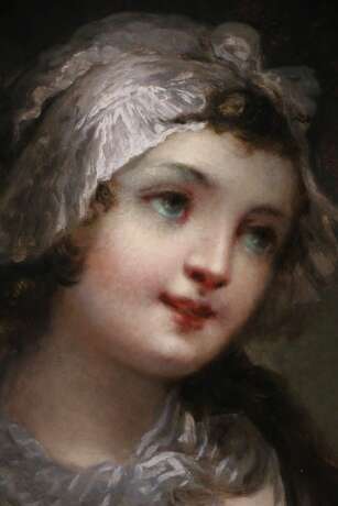Jeanne-Philiberte Ledoux (1767-1840) attributed. Portrait of a Young Girl with a Bonnet circa 1800 Canvas oil Empire - Consulate 18th century - photo 4