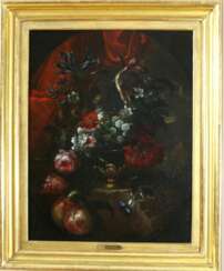 Jean Baptiste Blain de Fontenay (1653; 1715) Attributed. Bouquet of Flowers in a Vase Circa 1700 