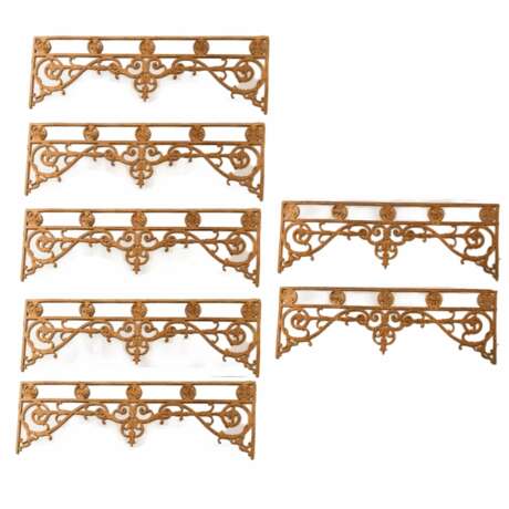 7 Cast Iron Window Bars Cast iron Napoleon III Late 19th century - photo 1