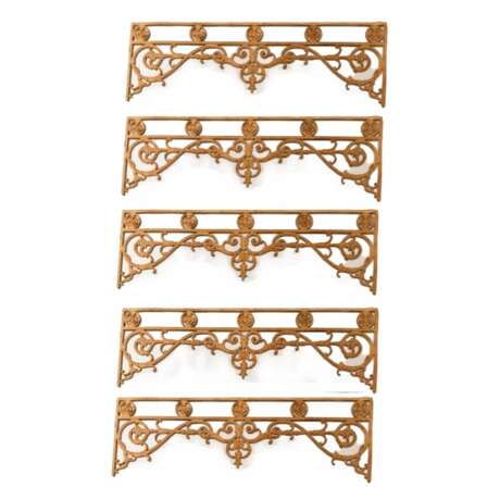 7 Cast Iron Window Bars Cast iron Napoleon III Late 19th century - photo 2