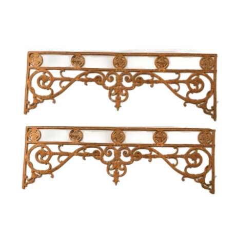 7 Cast Iron Window Bars Cast iron Napoleon III Late 19th century - photo 3