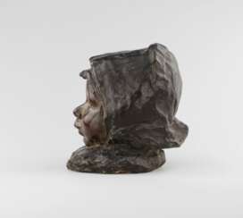 Bronze bust of a girl. Italy. The turn of the 19th-20th centuries. 
