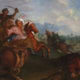 Жозеф Франсуа Парросель (1704; 1781) Приписывается. Турецкие всадники атакованы тиграми oil on panel 18th century г. - фото 2