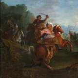 Жозеф Франсуа Парросель (1704; 1781) Приписывается. Турецкие всадники атакованы тиграми oil on panel 18th century г. - фото 3