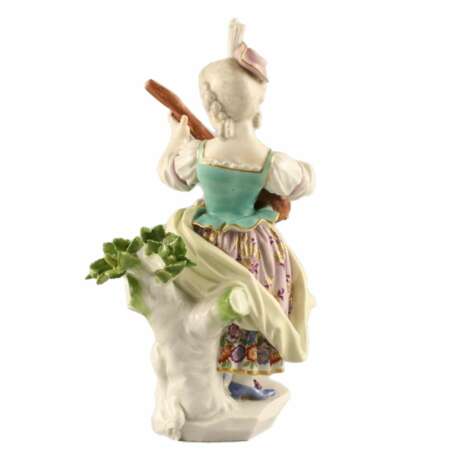 Girl with a lute. 19th century. Polychrome painting Rococo 19th century - photo 6