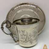 Coffee cup with saucer Silver At the turn of 19th -20th century - photo 2