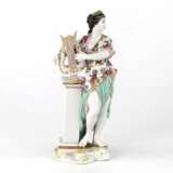 Fille avec une lyre. DRESDEN Polychrome painting 19th century - photo 1