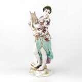 Fille avec une lyre. DRESDEN Polychrome painting 19th century - photo 5