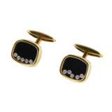 18K gold Chopard cufflinks with diamonds. In original box. Diamonds 21th century - photo 2