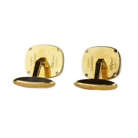 18K gold Chopard cufflinks with diamonds. In original box. Diamonds 21th century - photo 5