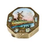 Snuff box Enamel Romanticism Late 19th century - photo 1