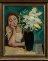 Karl Hofer. Mädchen am Tisch mit Vase